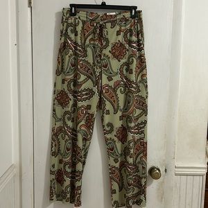 NWT Cato Women’s Sage Green with Multi Color Paisley Print Designs. JBoho Style